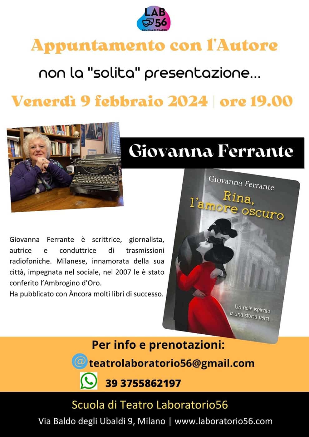 Appuntamento con Giovanna Ferrante